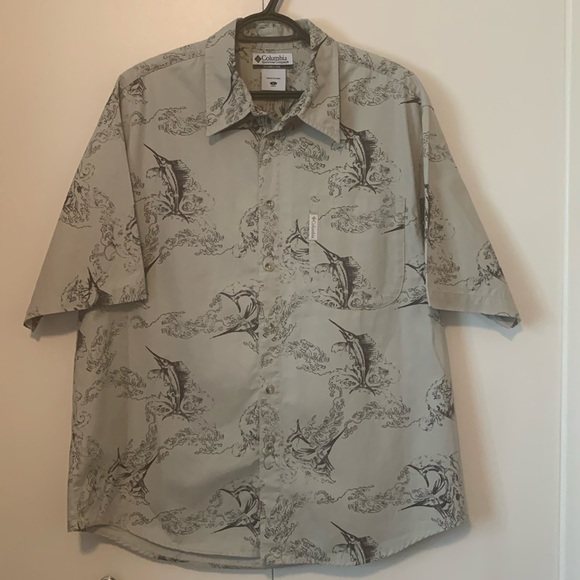 Columbia Other - Columbia Men’s Swordfish & Waves Button Down Polo Shirt Size Large